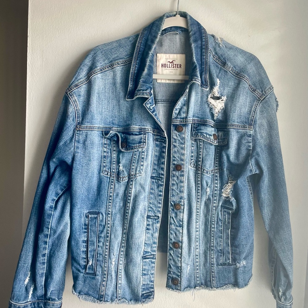 Hollister | Light Blue Distressed Denim Jacket